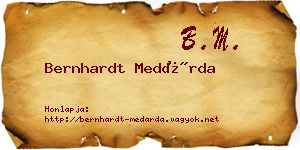 Bernhardt Medárda névjegykártya